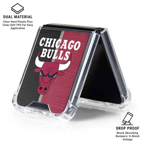NBA Chicago Bulls Canvas Galaxy Z Flip6 Clear Case